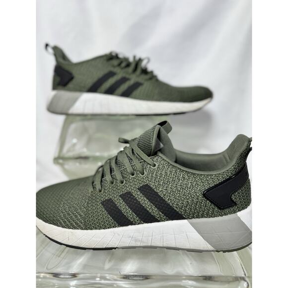 Adidas Questar BYD Base Green Men 11 Shoes Cloudfoam Mesh Sneakers B44813 - Picture 1 of 5